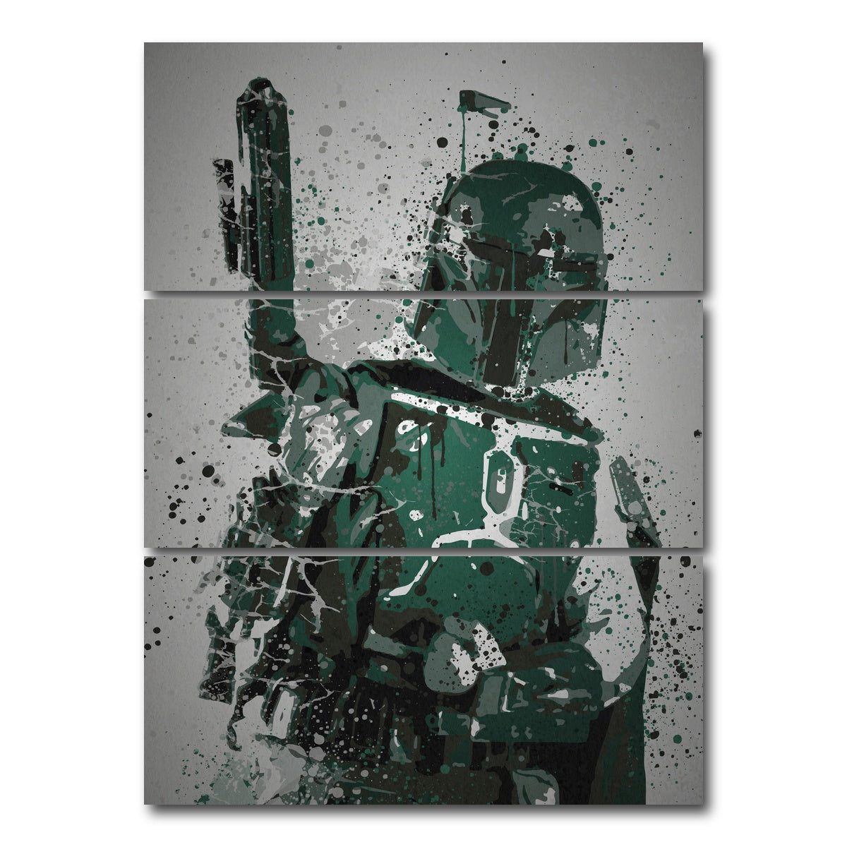 AUTO-MOCKUP WHITE | Bounty Hunter | 3 Piece | Gallery Wrap Canvas | group=8x18_stacked