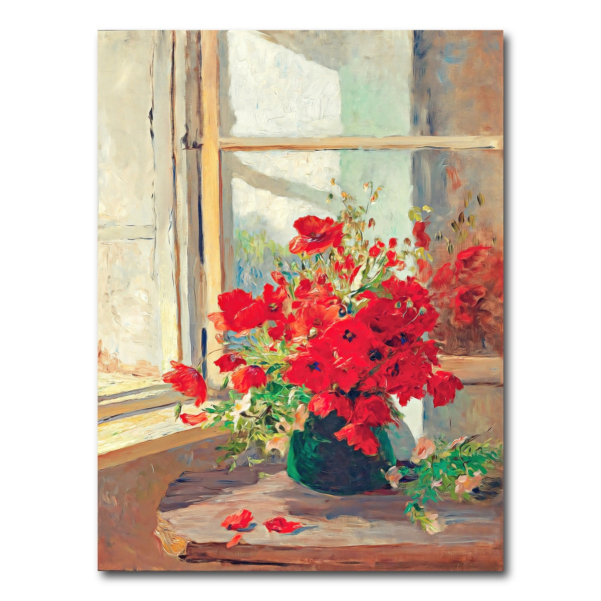 AUTO-MOCKUP WHITE | Bouquet of poppies | 1 Piece | Gallery Wrap Canvas | group=3x4