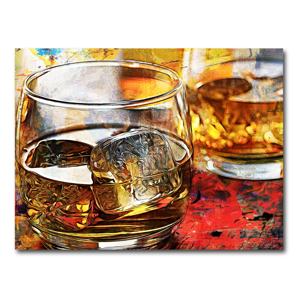 AUTO-MOCKUP WHITE | Bourbon Whiskey Abstract | 1 Piece | Gallery Wrap Canvas | group=4x3