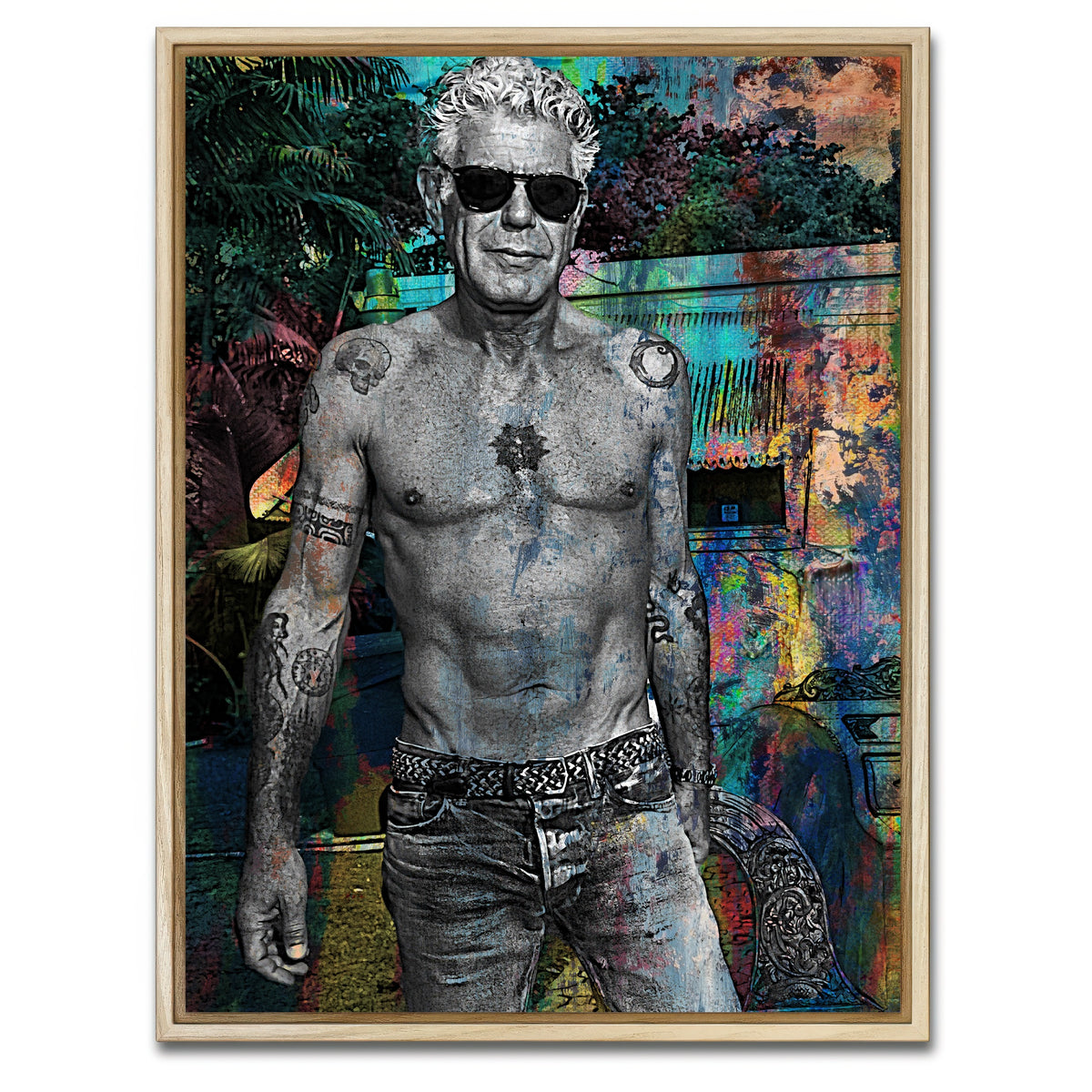 AUTO-MOCKUP WHITE | Bourdain Ripped | 1 Piece | Natural Framed Canvas | group=3x4