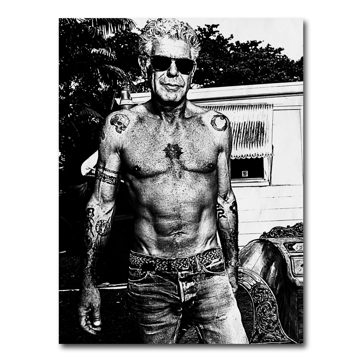 AUTO-MOCKUP WHITE | Bourdain Ripped in Ink | 1 Piece | Gallery Wrap Canvas | group=3x4