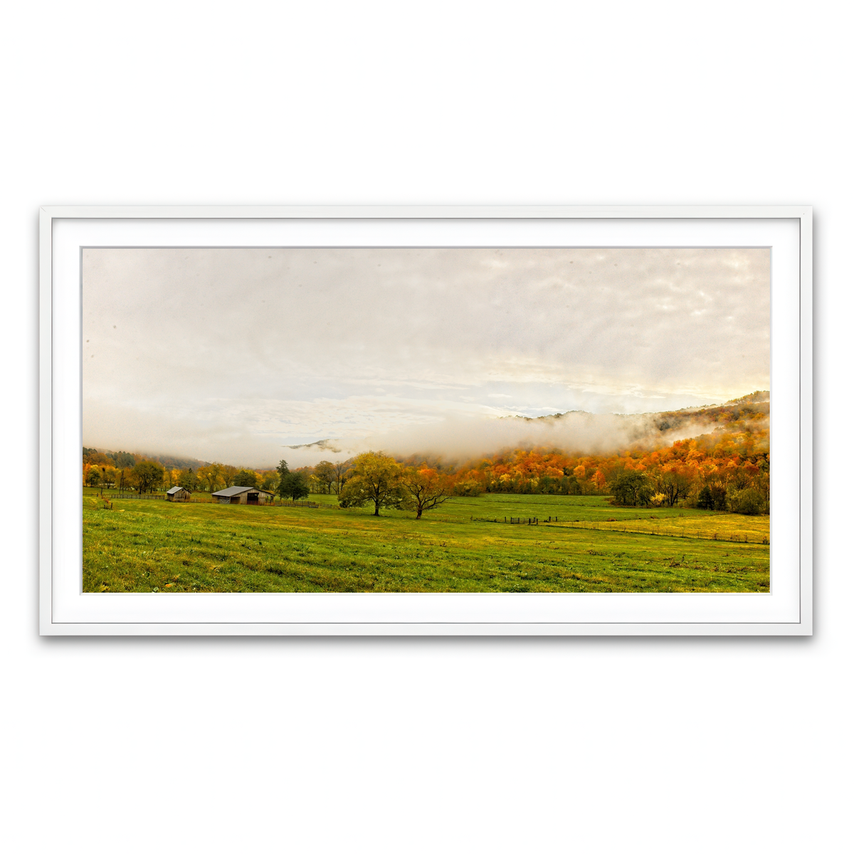 Framed Print 2x1 White