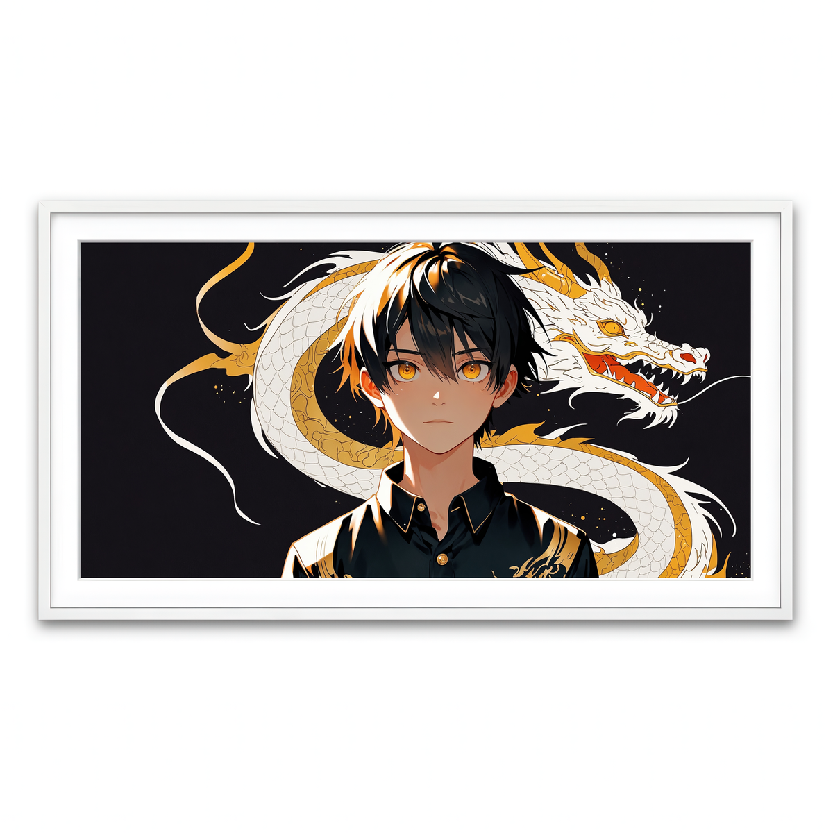 Framed Print 2x1 White