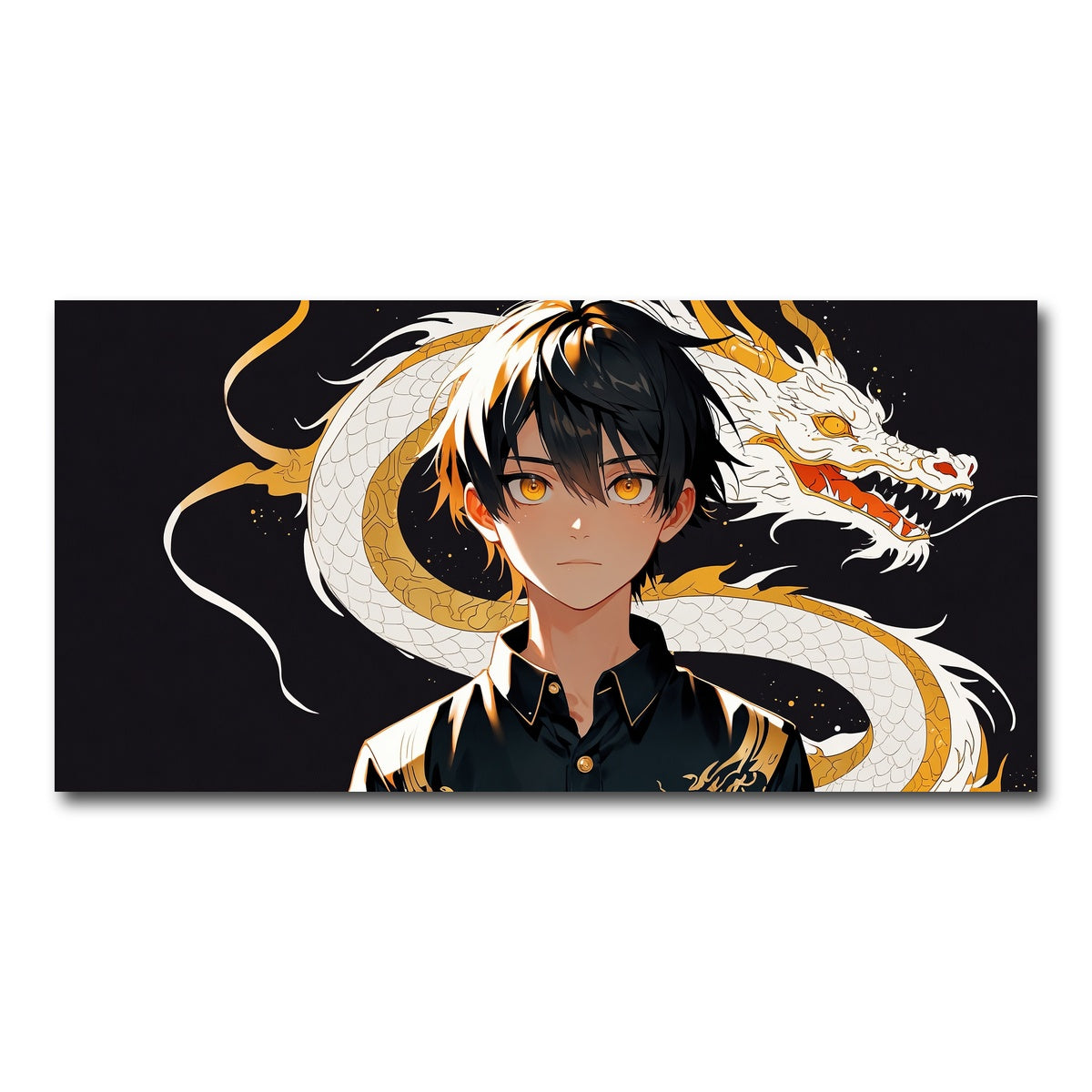 AUTO-MOCKUP WHITE | Boy with Dragon | 1 Piece | Gallery Wrap Canvas | group=2x1