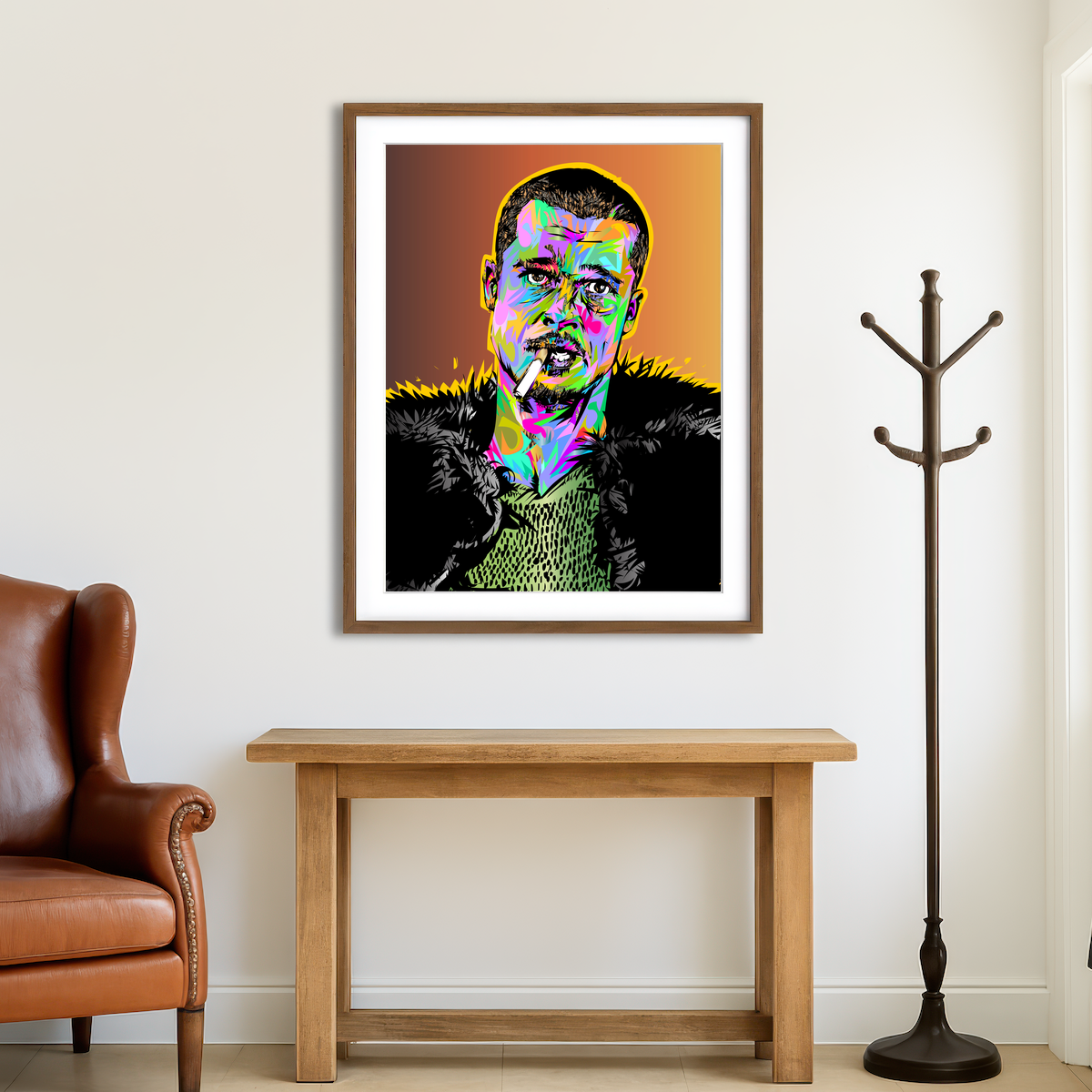 AUTO-MOCKUP ROOM | Brad Fight Club Wall Art