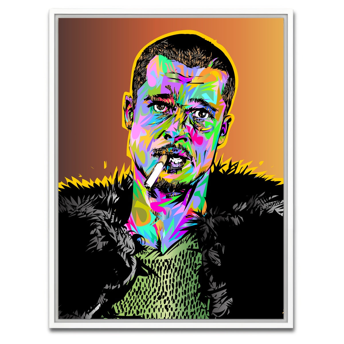 AUTO-MOCKUP WHITE | Brad Fight Club | 1 Piece | White Framed Canvas | group=3x4