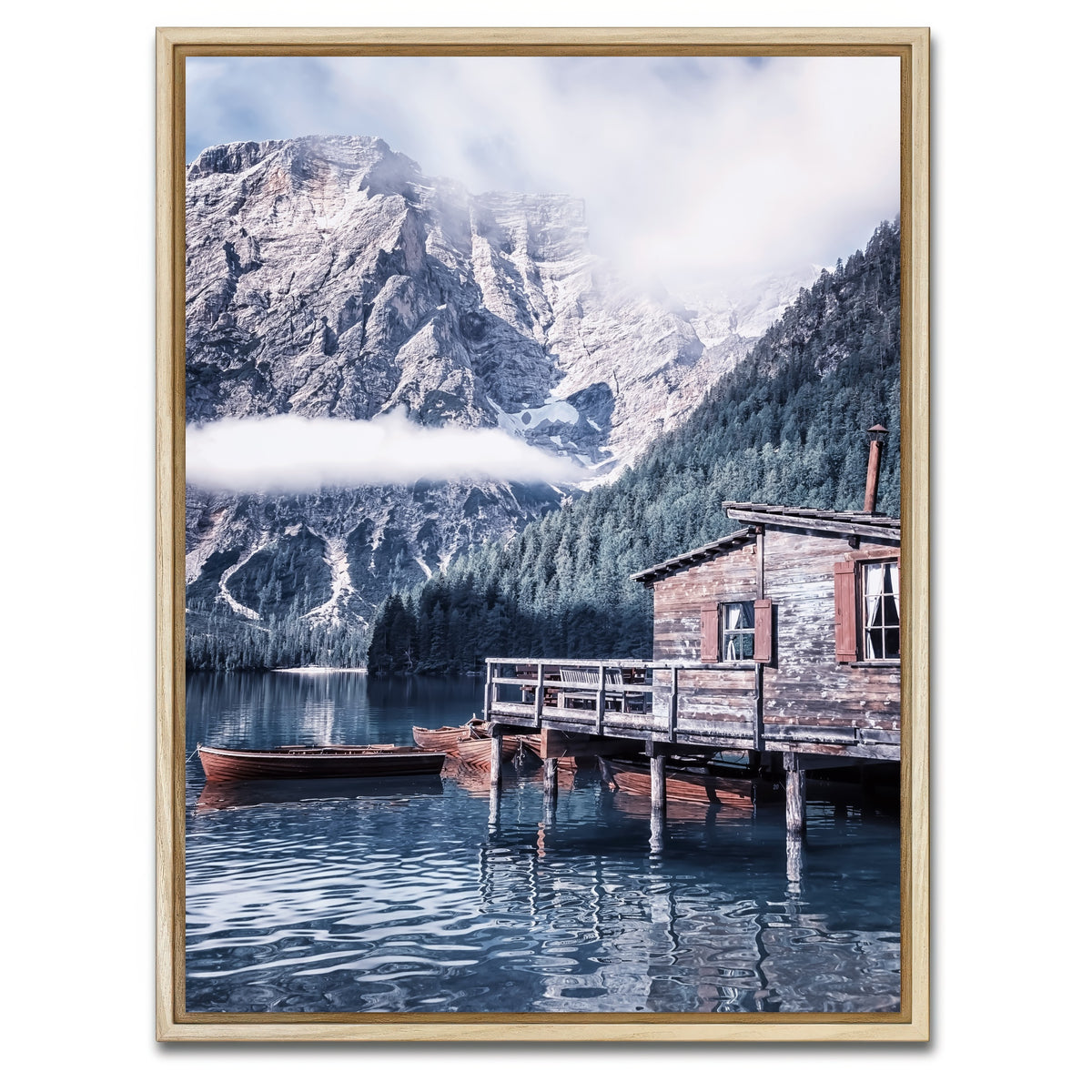 AUTO-MOCKUP WHITE | Braies Lake | 1 Piece | Natural Framed Canvas | group=3x4