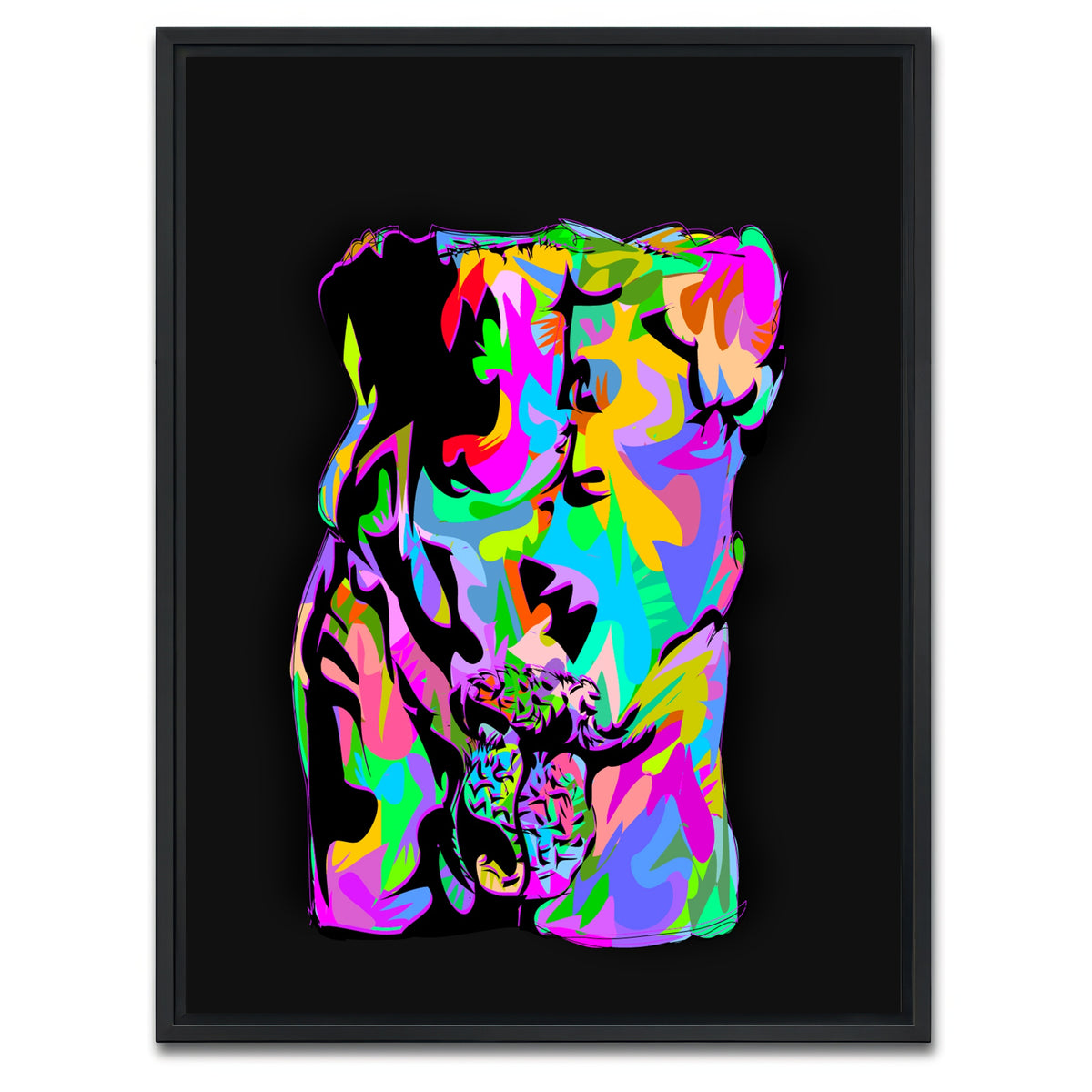AUTO-MOCKUP WHITE | Brain Penis | 1 Piece | Black Framed Canvas | group=3x4