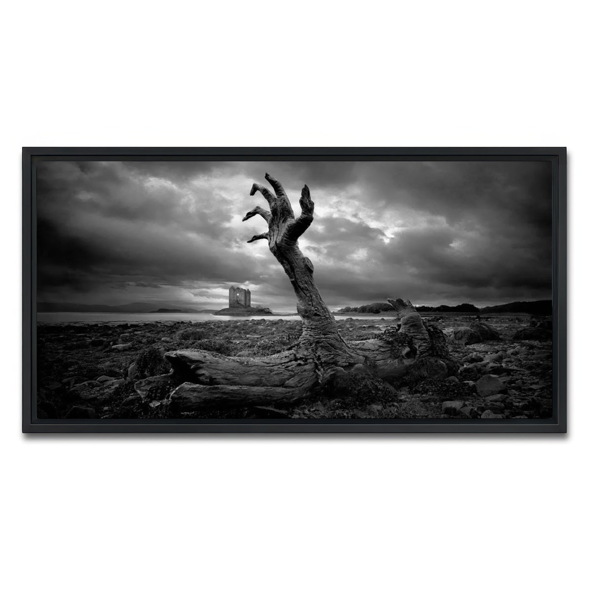 AUTO-MOCKUP WHITE | Branch Hand | 1 Piece | Black Framed Canvas | group=2x1