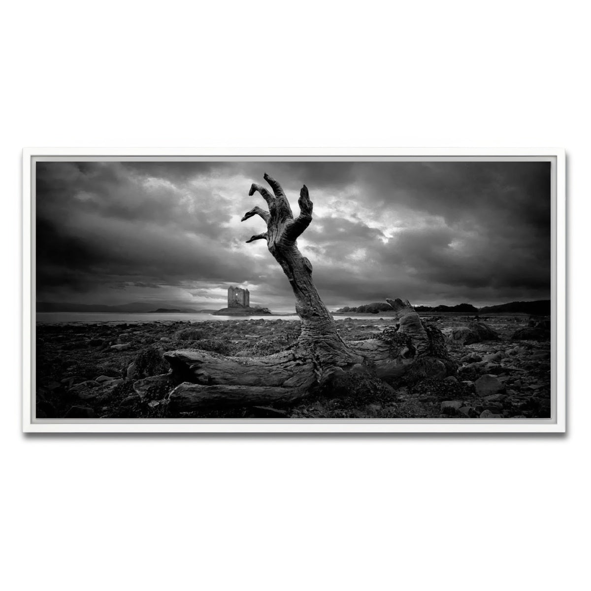 AUTO-MOCKUP WHITE | Branch Hand | 1 Piece | White Framed Canvas | group=2x1