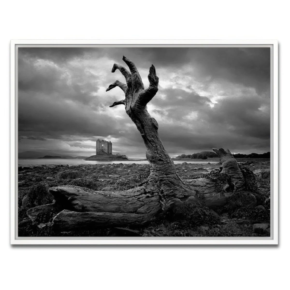 AUTO-MOCKUP WHITE | Branch Hand | 1 Piece | White Framed Canvas | group=4x3