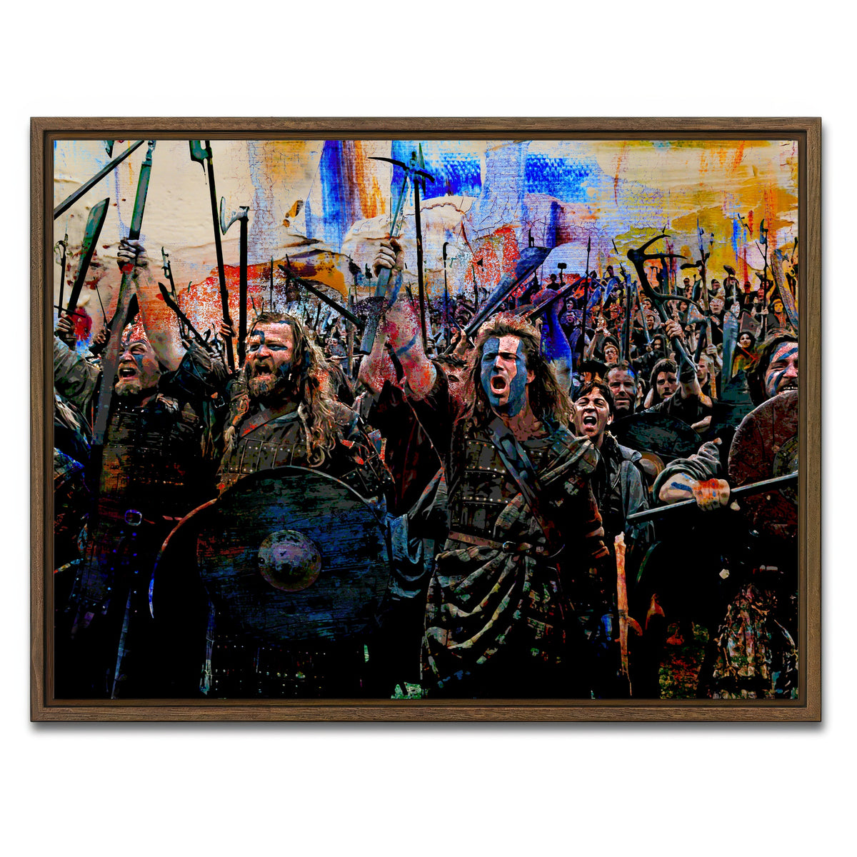 AUTO-MOCKUP WHITE | Braveheart Battle | 1 Piece | Walnut Framed Canvas | group=4x3