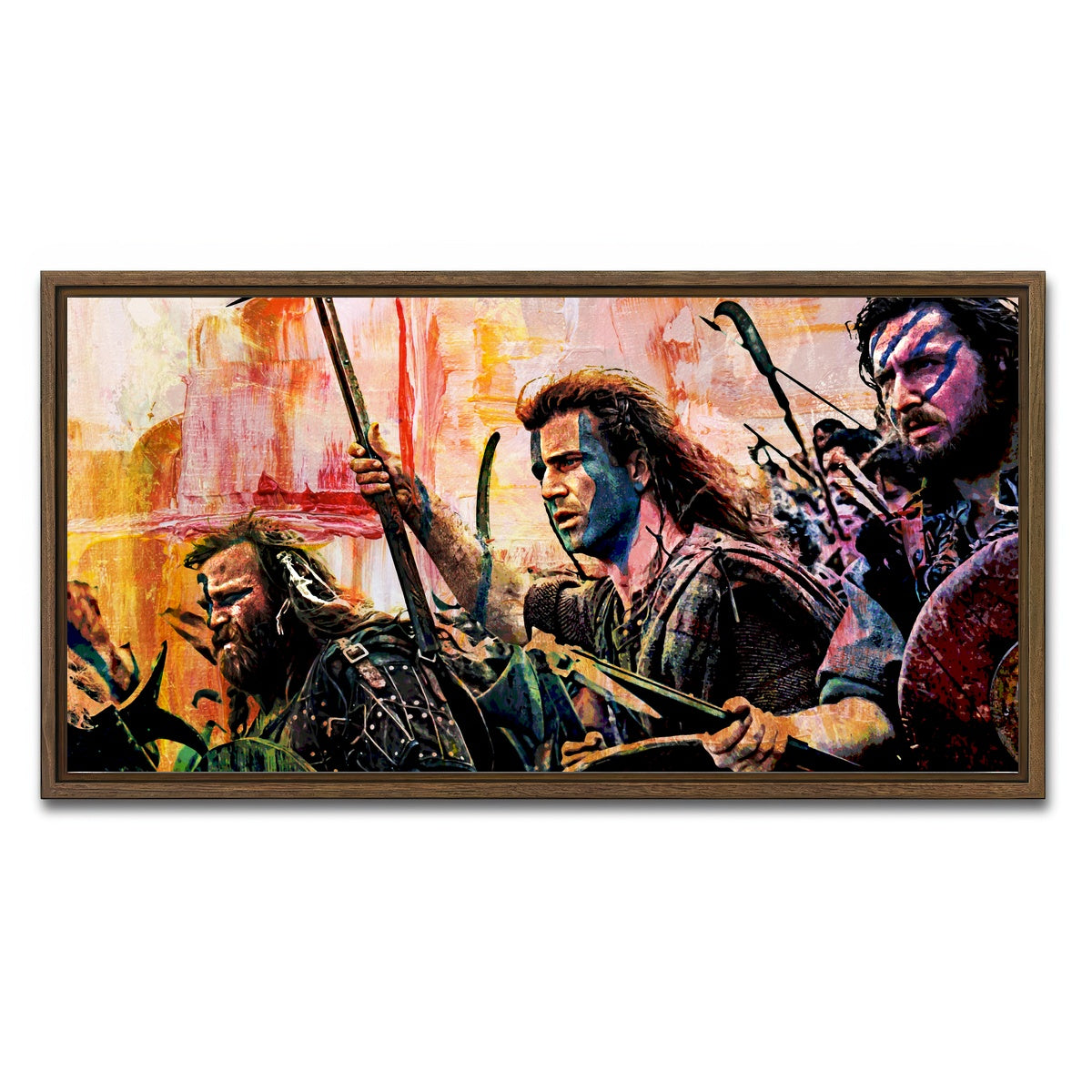AUTO-MOCKUP WHITE | Braveheart | 1 Piece | Walnut Framed Canvas | group=2x1
