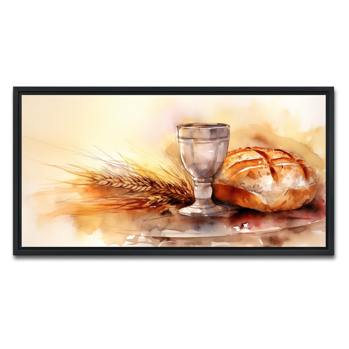 AUTO-MOCKUP WHITE | Bread & Wine | 1 Piece | Black Framed Canvas | group=2x1