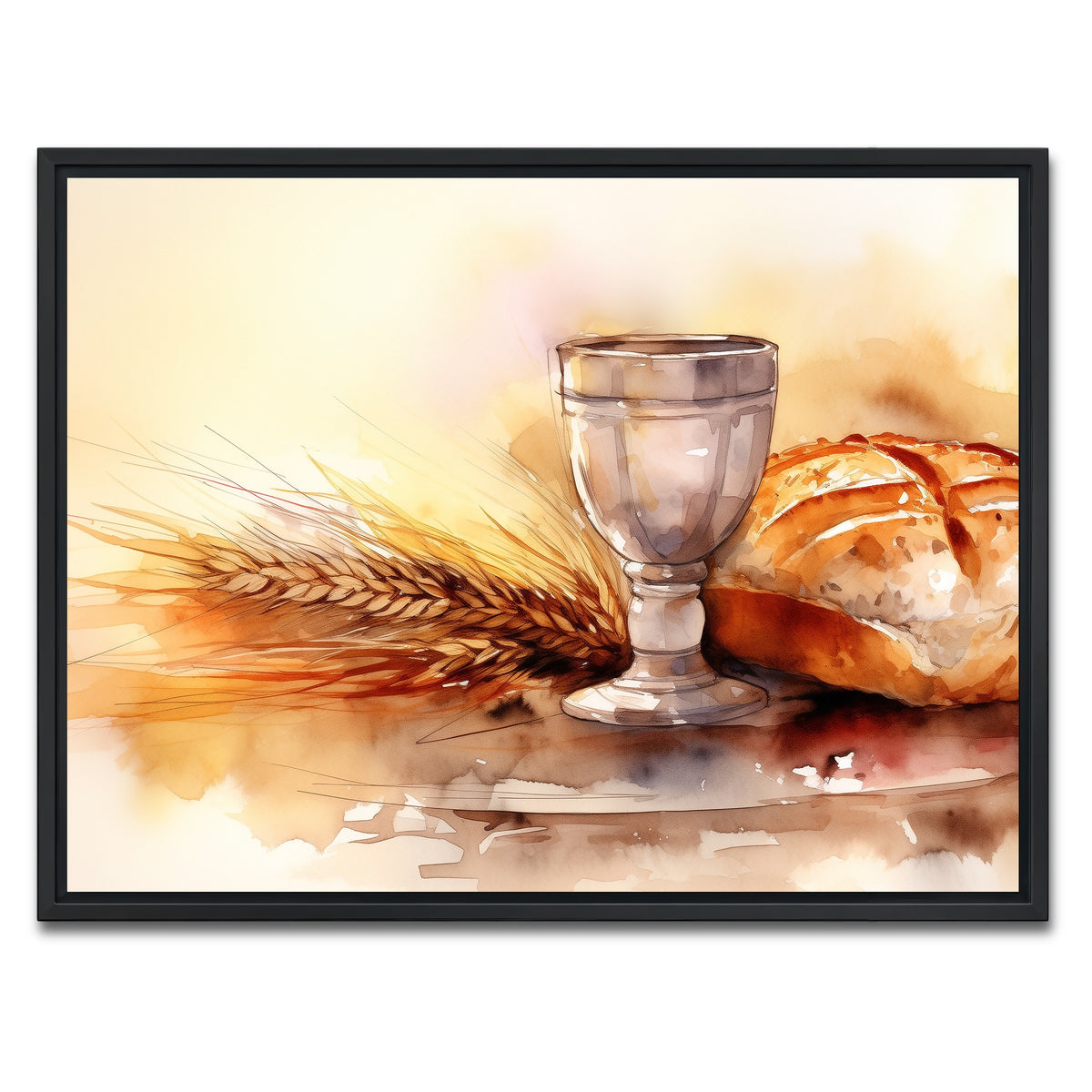 AUTO-MOCKUP WHITE | Bread & Wine | 1 Piece | Black Framed Canvas | group=4x3