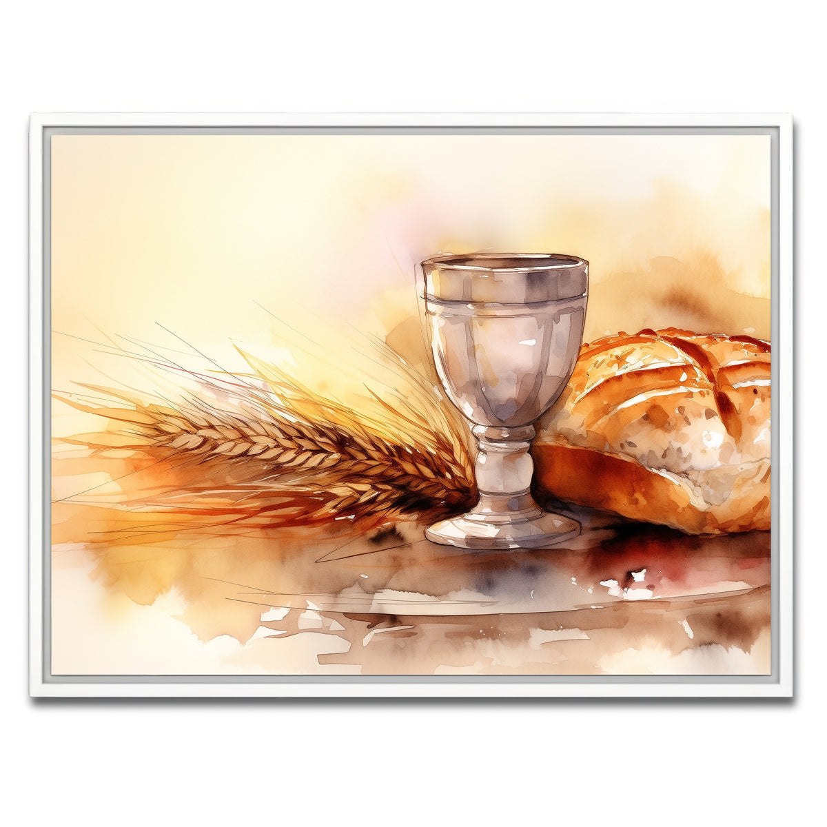 AUTO-MOCKUP WHITE | Bread & Wine | 1 Piece | White Framed Canvas | group=4x3