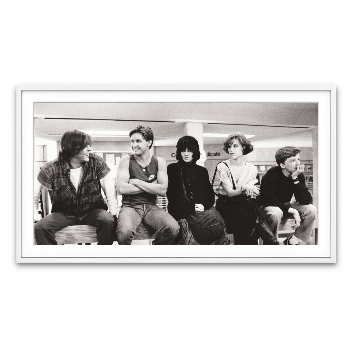 Framed Print 2x1 White