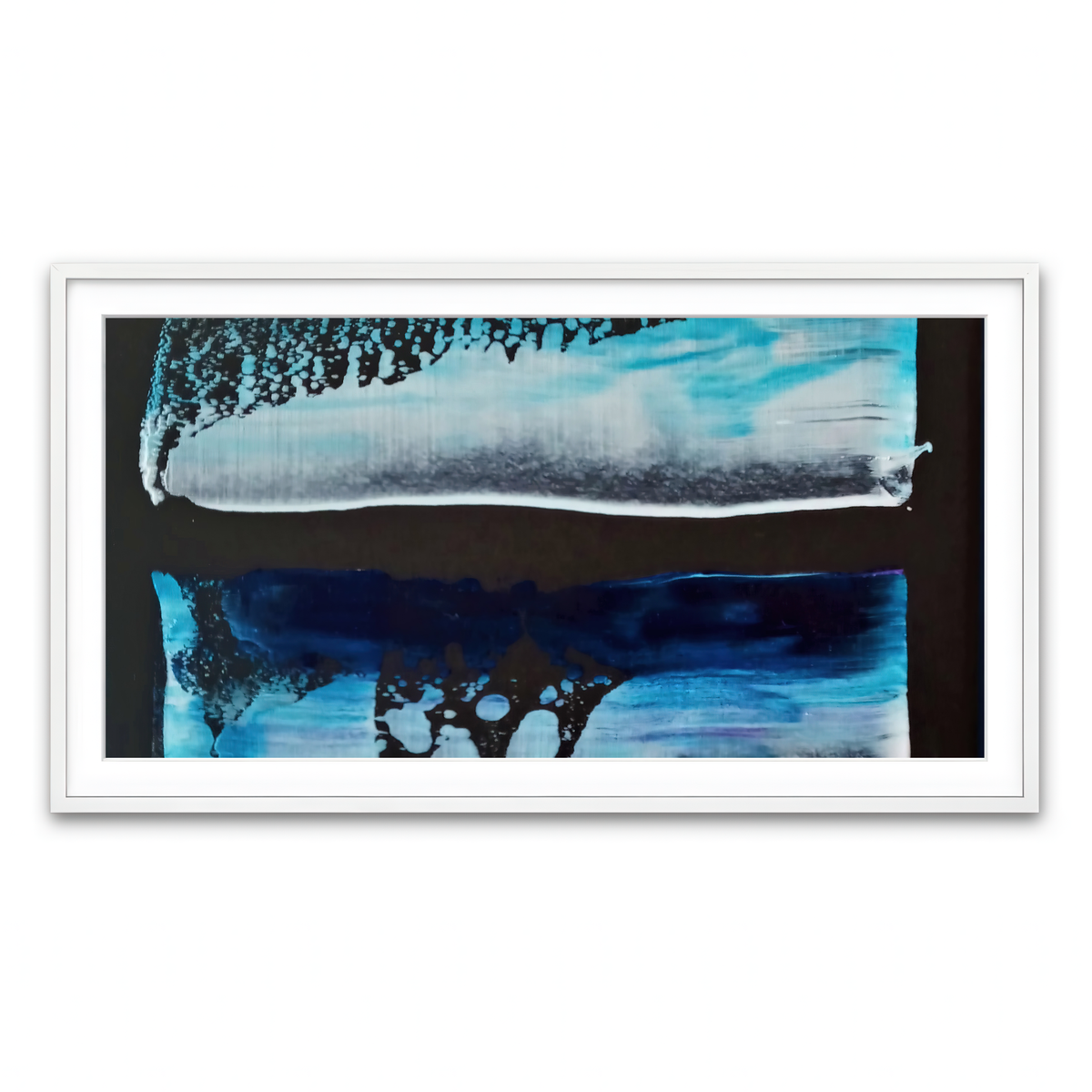 Framed Print 2x1 White