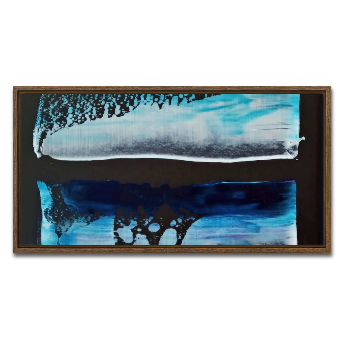 AUTO-MOCKUP WHITE | Breakup | 1 Piece | Walnut Framed Canvas | group=2x1