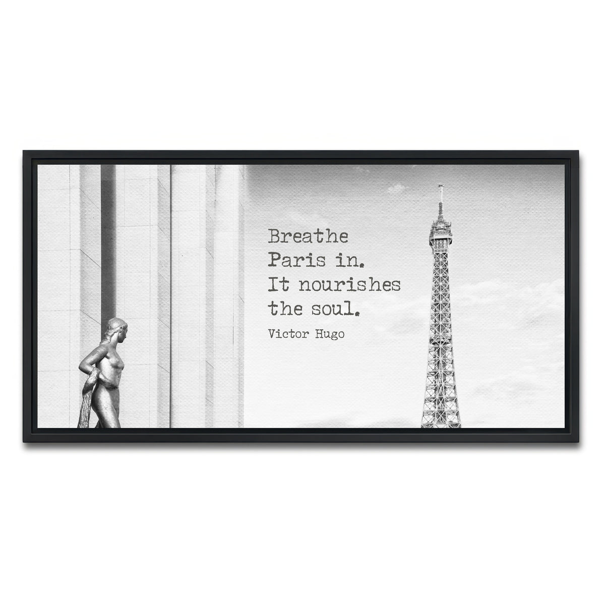 AUTO-MOCKUP WHITE | Breathe Paris in | 1 Piece | Black Framed Canvas | group=2x1