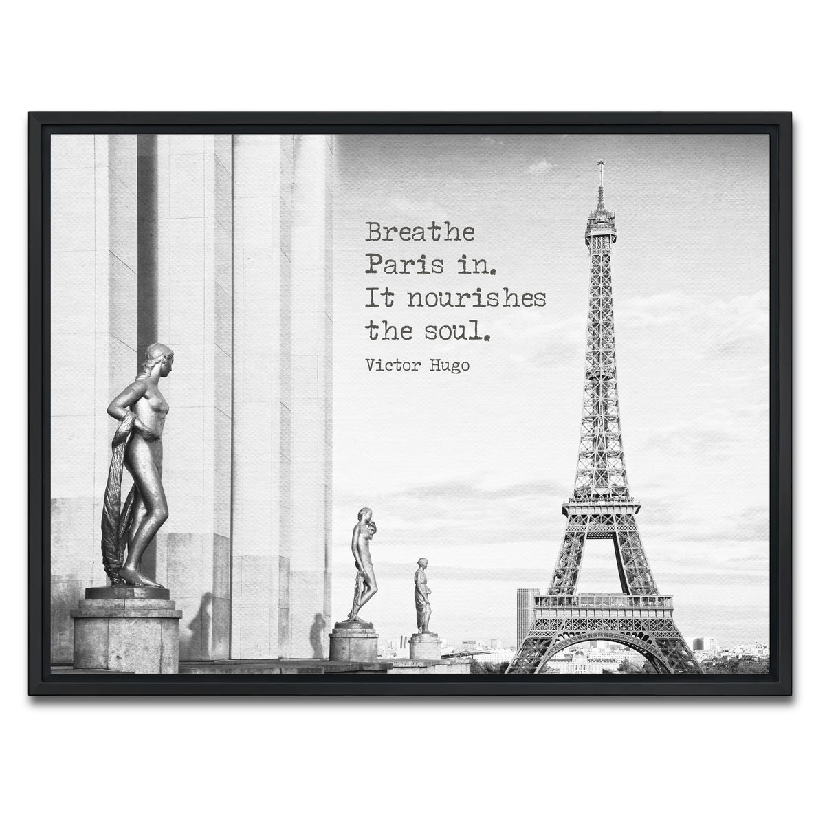 AUTO-MOCKUP WHITE | Breathe Paris in | 1 Piece | Black Framed Canvas | group=4x3