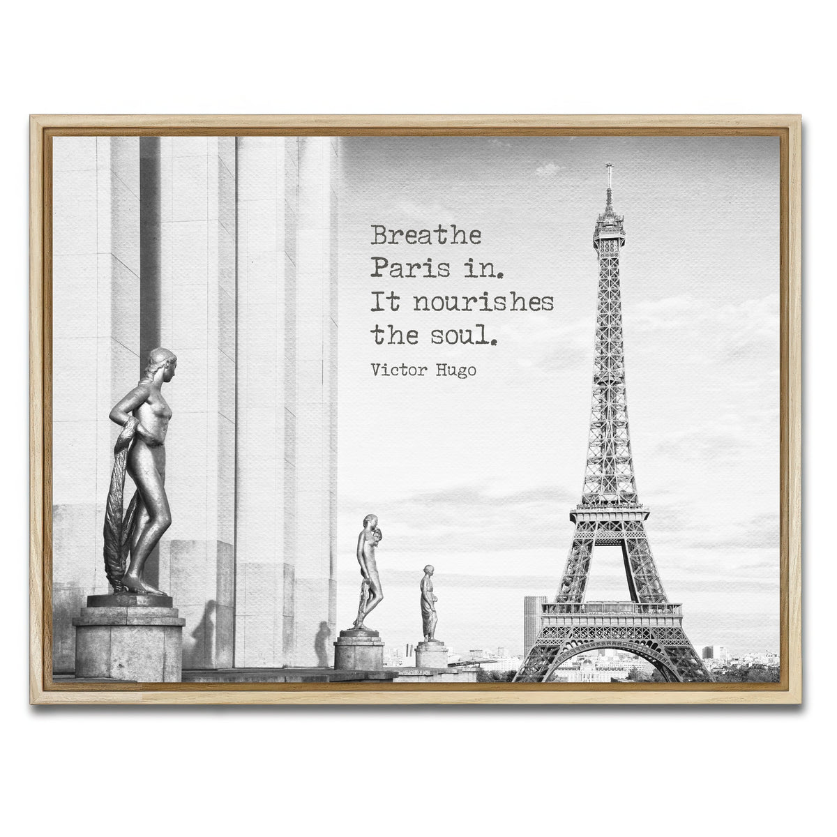 AUTO-MOCKUP WHITE | Breathe Paris in | 1 Piece | Natural Framed Canvas | group=4x3