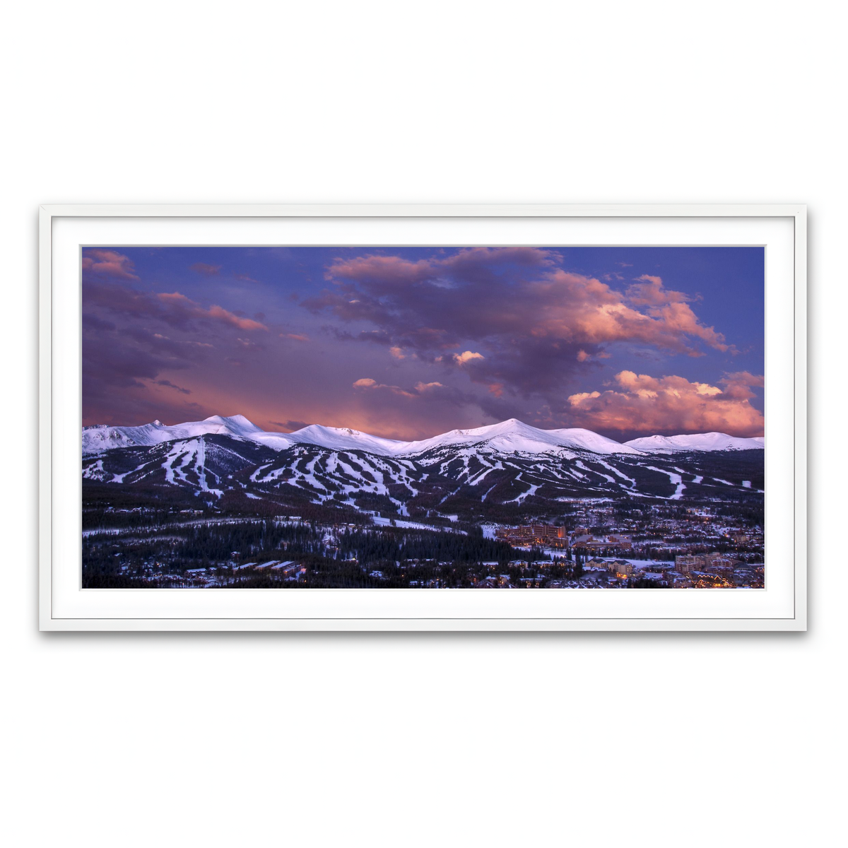 Framed Print 2x1 White