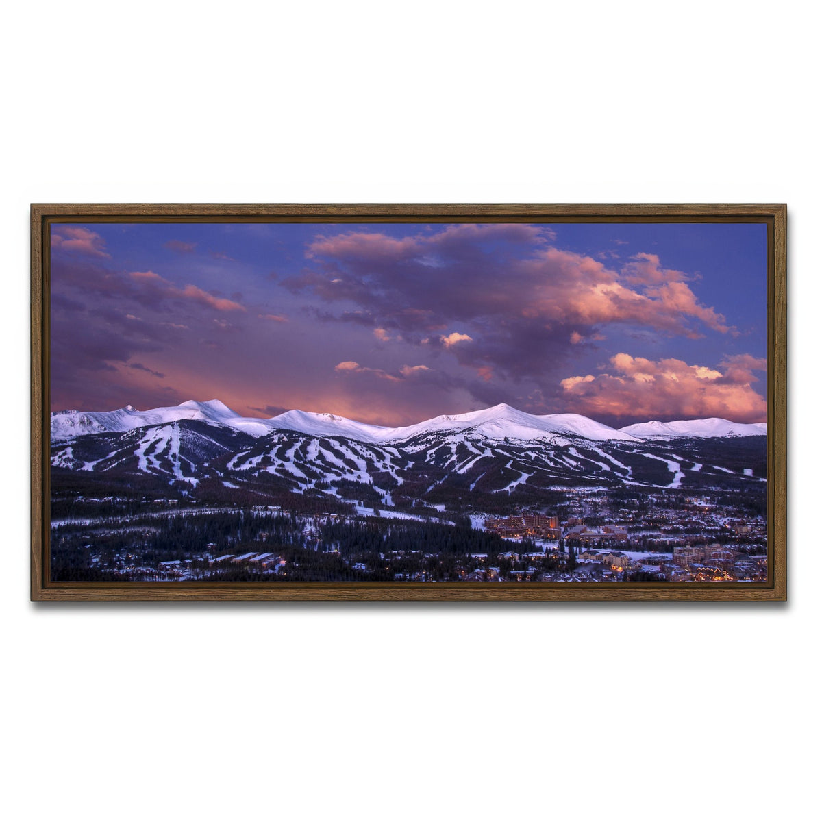 AUTO-MOCKUP WHITE | Breckenridge | 1 Piece | Walnut Framed Canvas | group=2x1