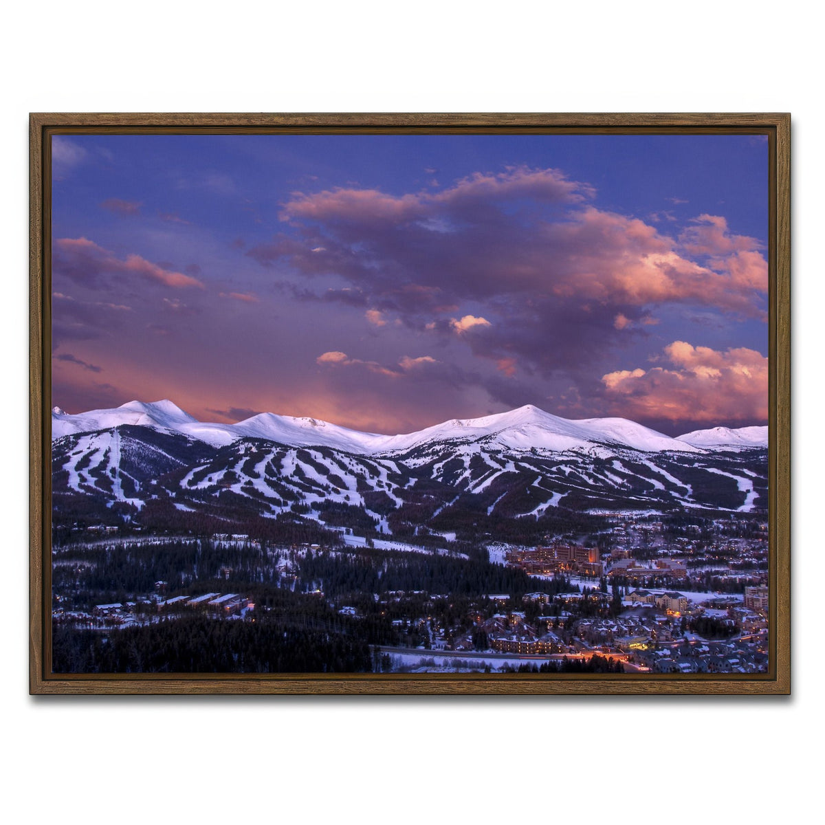 AUTO-MOCKUP WHITE | Breckenridge | 1 Piece | Walnut Framed Canvas | group=4x3