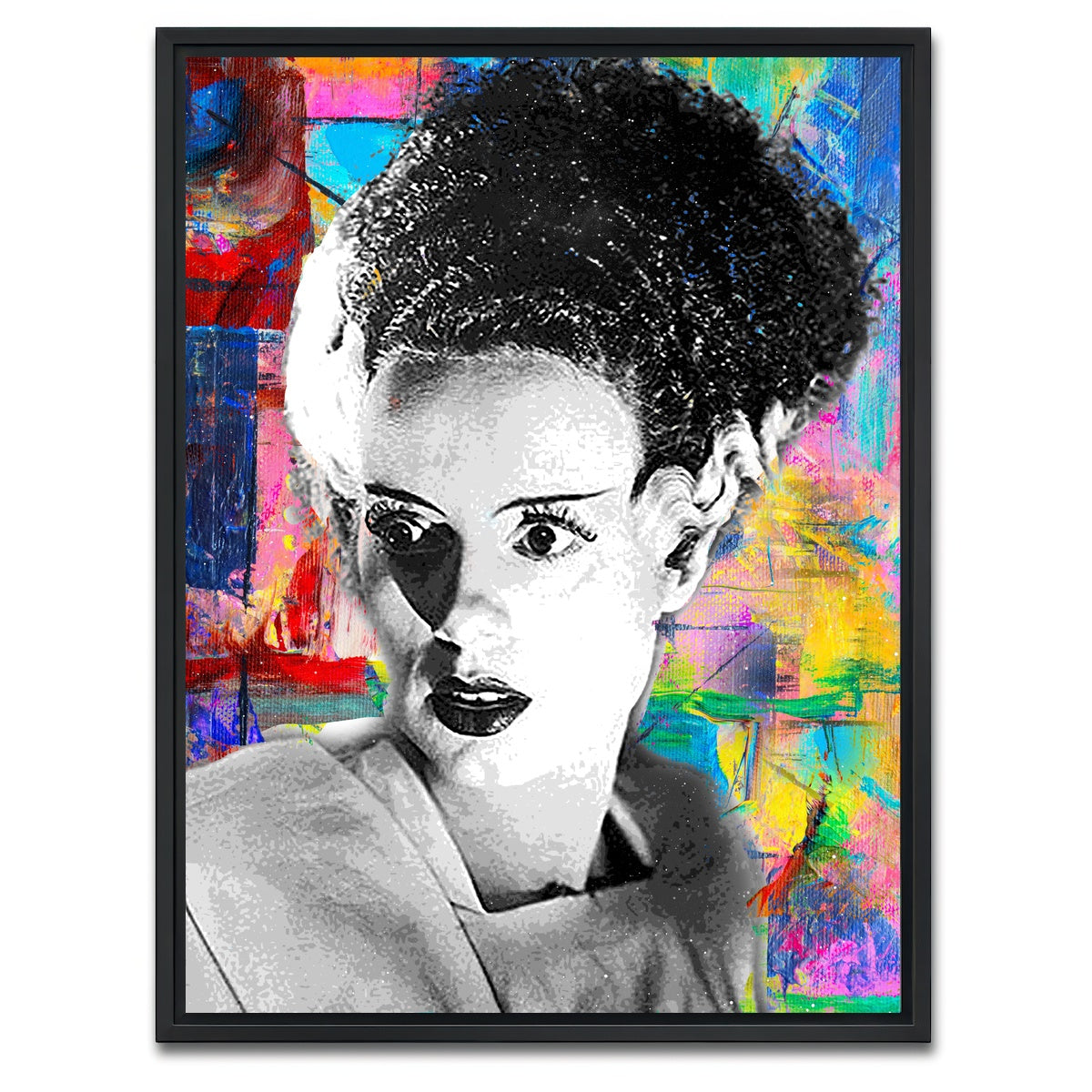 AUTO-MOCKUP WHITE | Bride of Frankenstein | 1 Piece | Black Framed Canvas | group=3x4