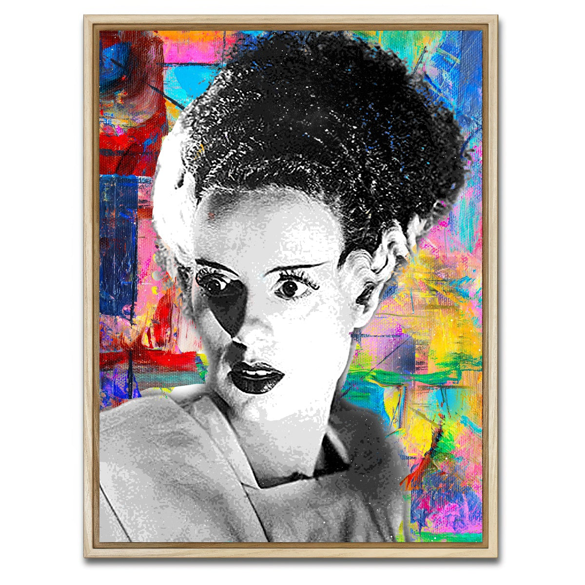 AUTO-MOCKUP WHITE | Bride of Frankenstein | 1 Piece | Natural Framed Canvas | group=3x4