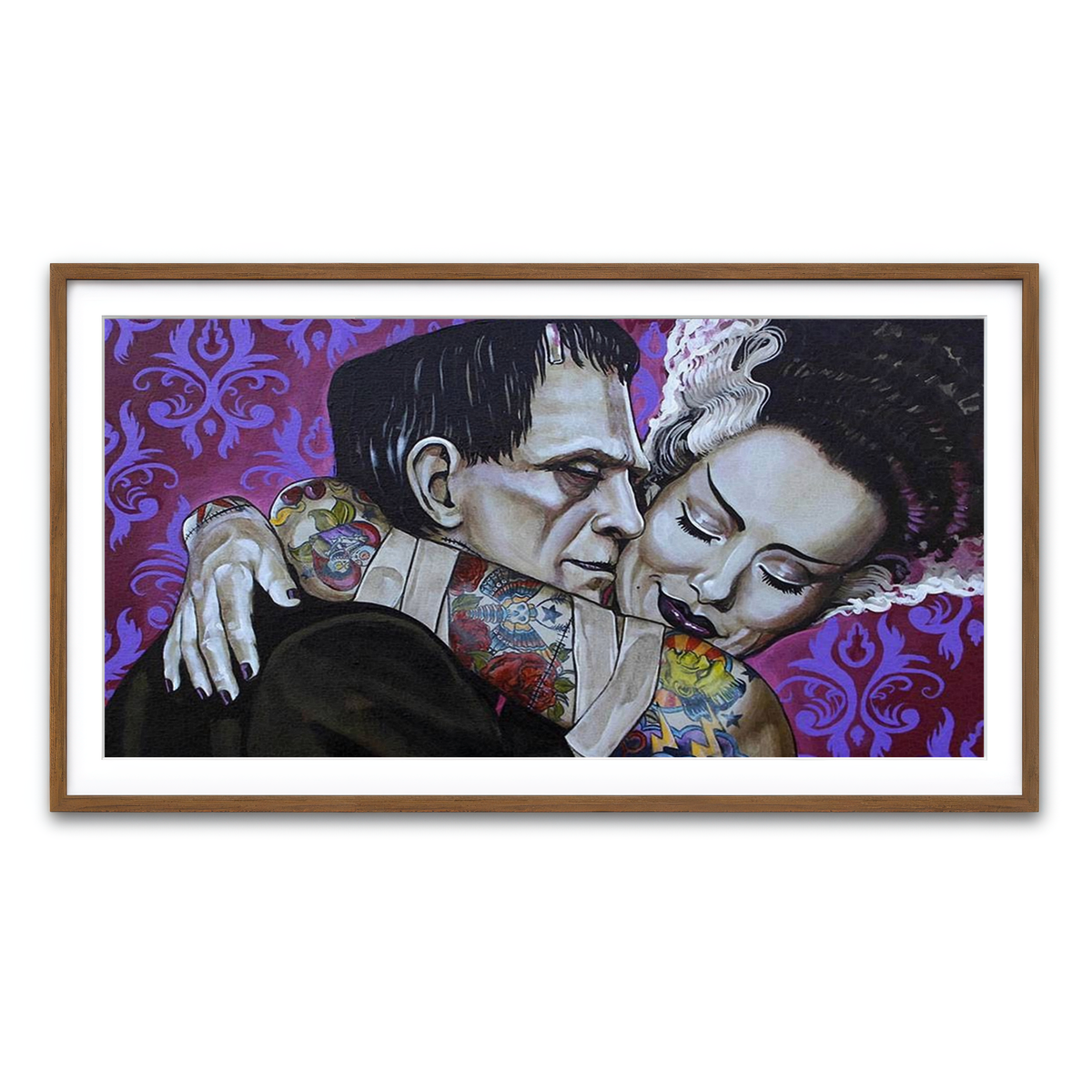 Framed Print 2x1 Walnut