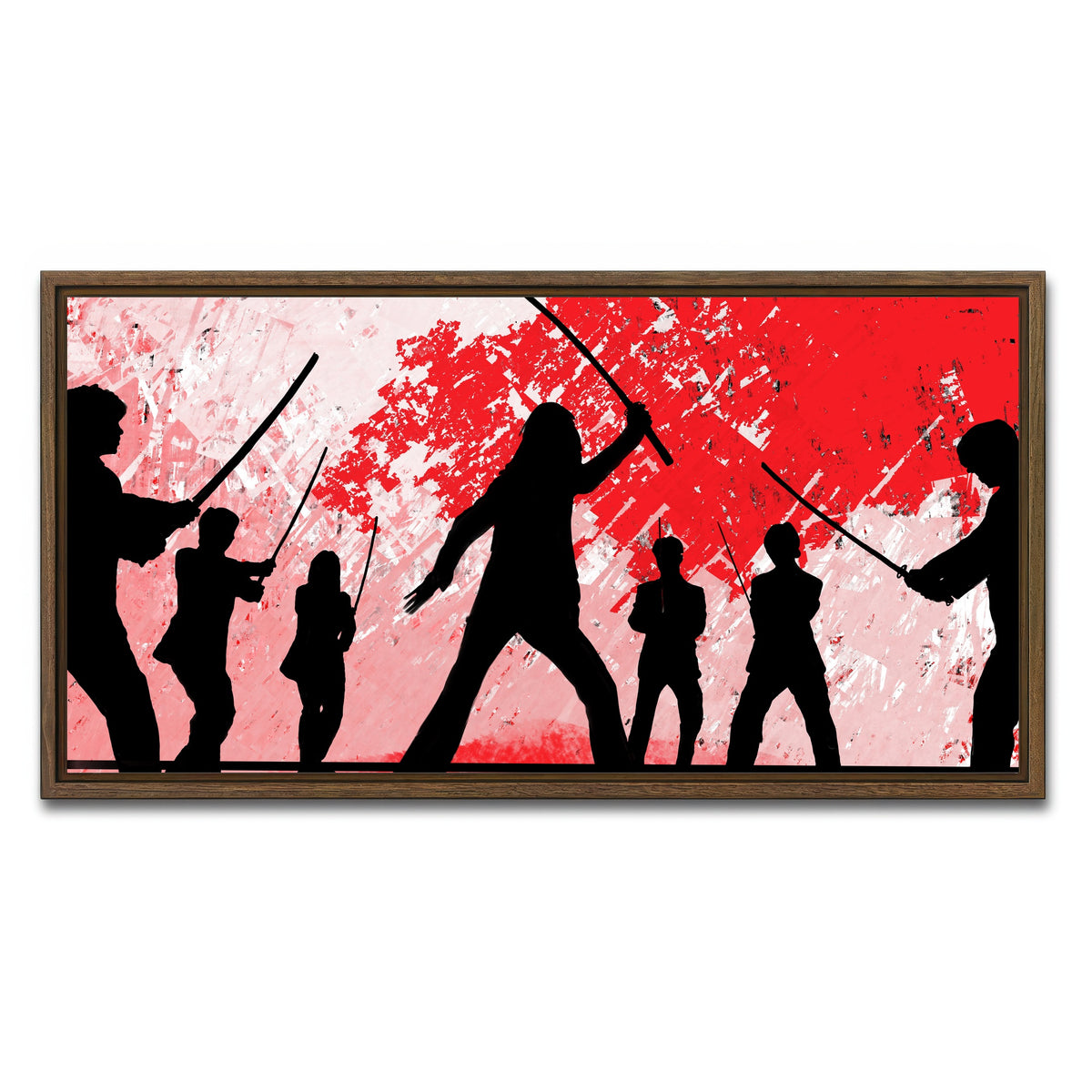 AUTO-MOCKUP WHITE | Bride vs Crazy 88 | 1 Piece | Walnut Framed Canvas | group=2x1