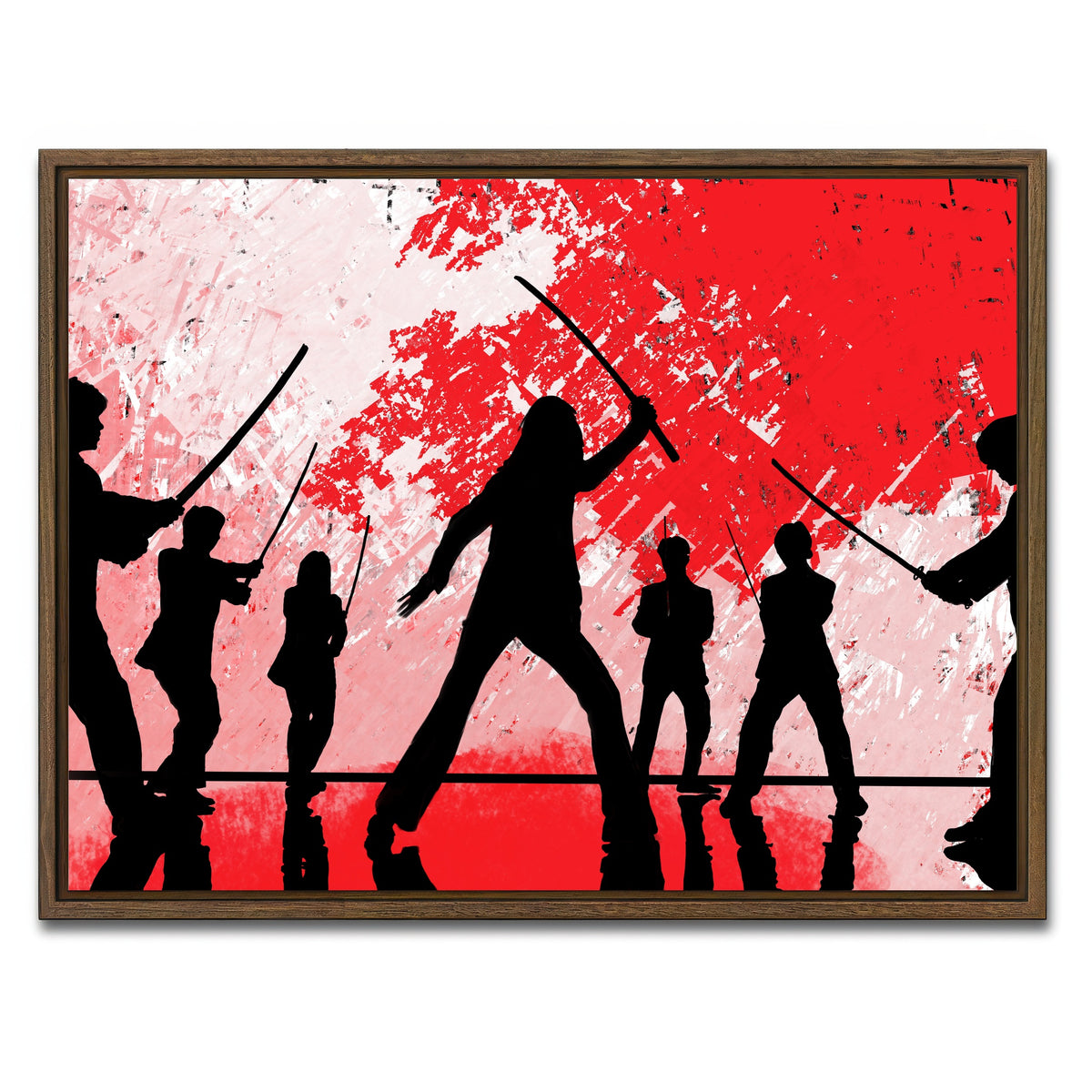 AUTO-MOCKUP WHITE | Bride vs Crazy 88 | 1 Piece | Walnut Framed Canvas | group=4x3
