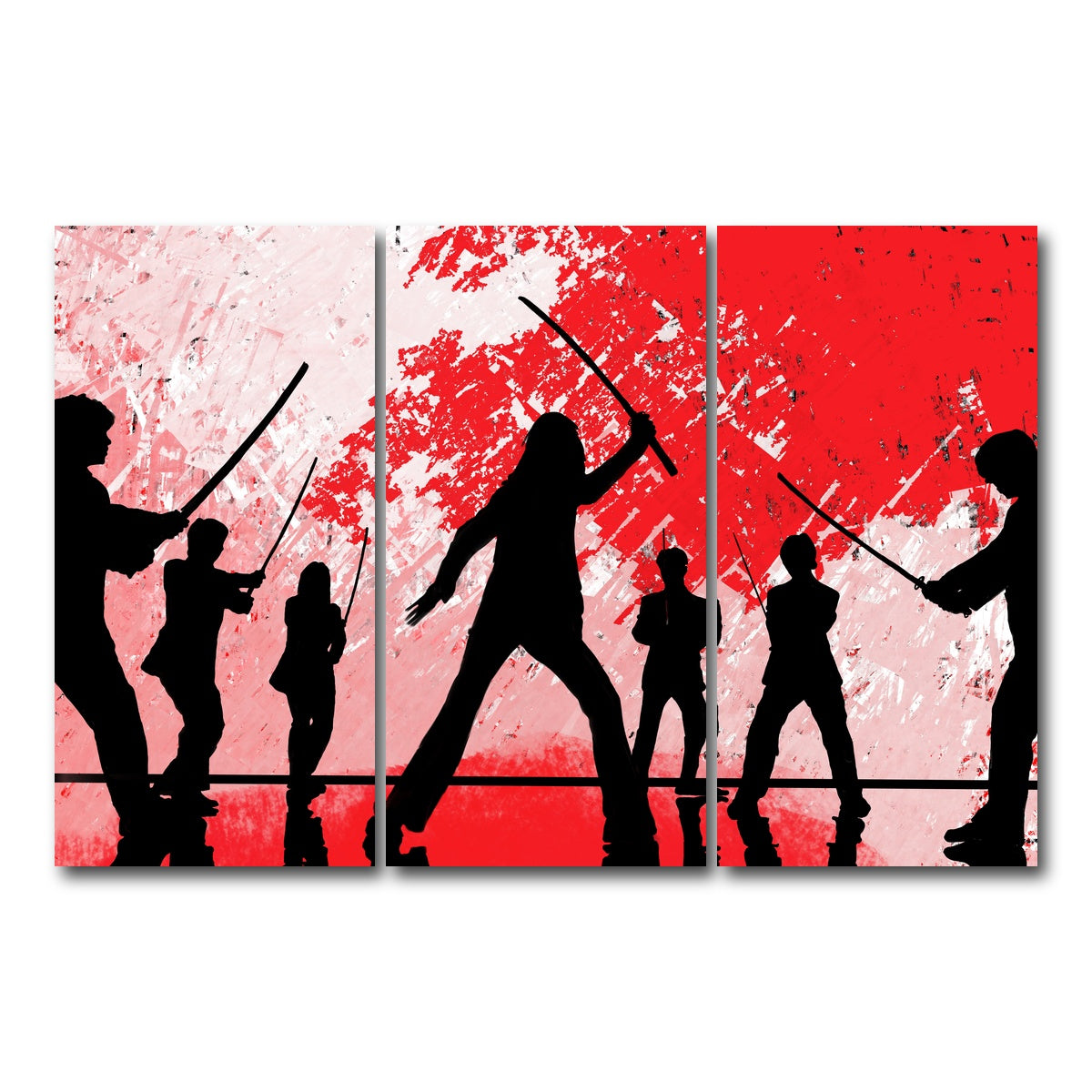 AUTO-MOCKUP WHITE | Bride vs Crazy 88 | 3 Piece | Gallery Wrap Canvas | group=12x24