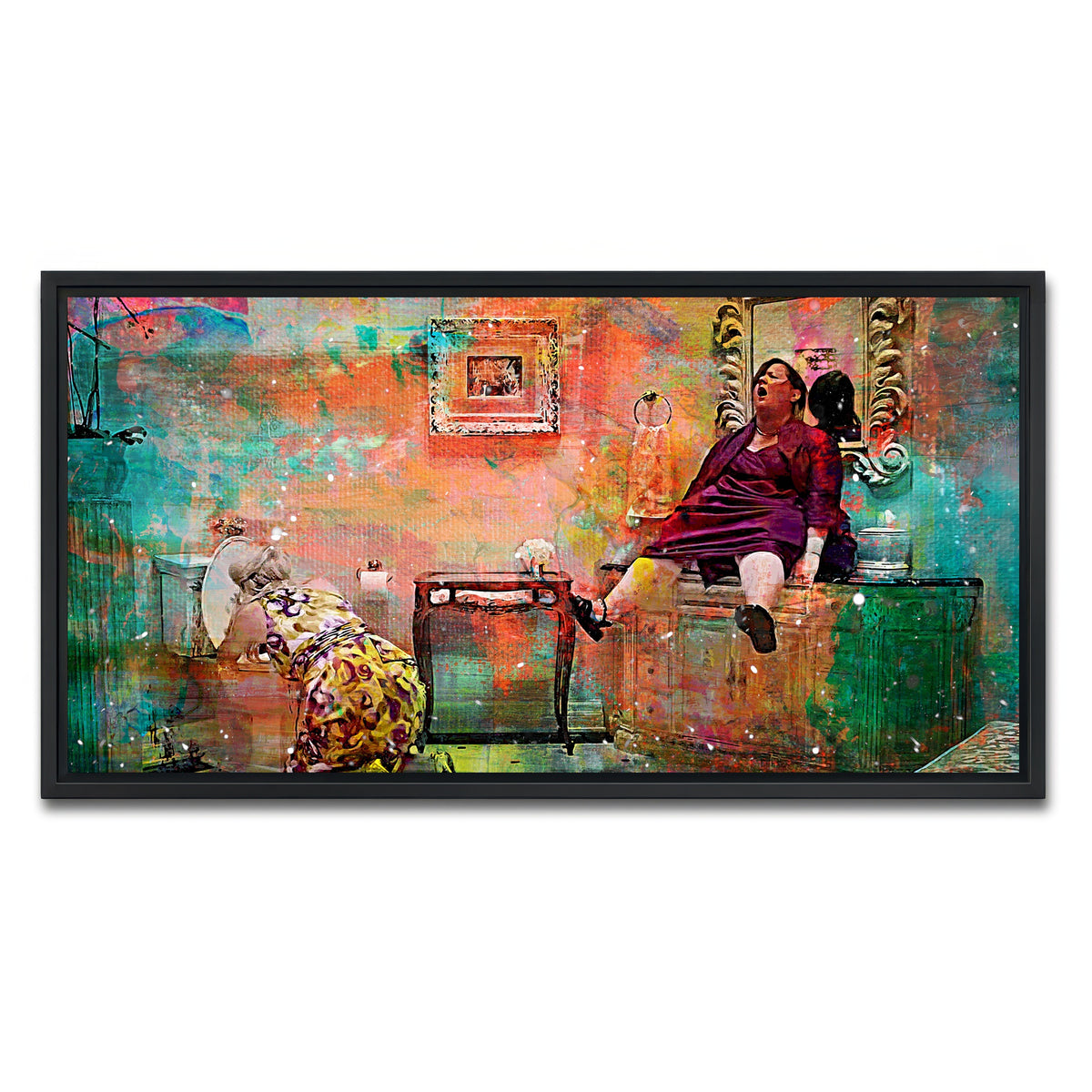 AUTO-MOCKUP WHITE | Bridesmaids Get Sick | 1 Piece | Black Framed Canvas | group=2x1