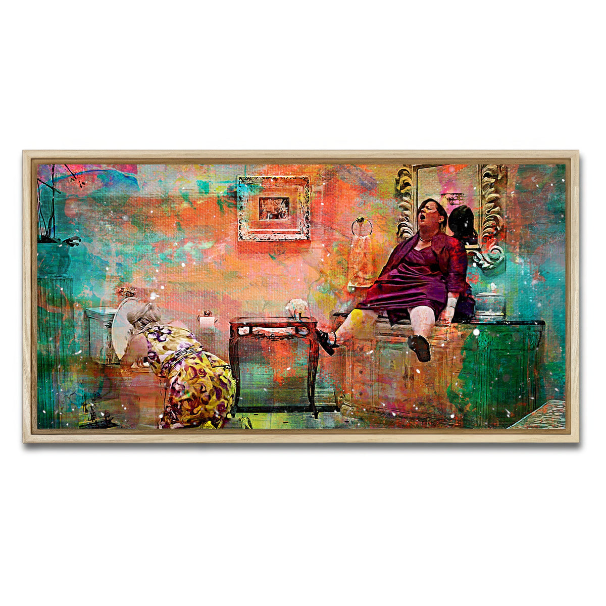 AUTO-MOCKUP WHITE | Bridesmaids Get Sick | 1 Piece | Natural Framed Canvas | group=2x1