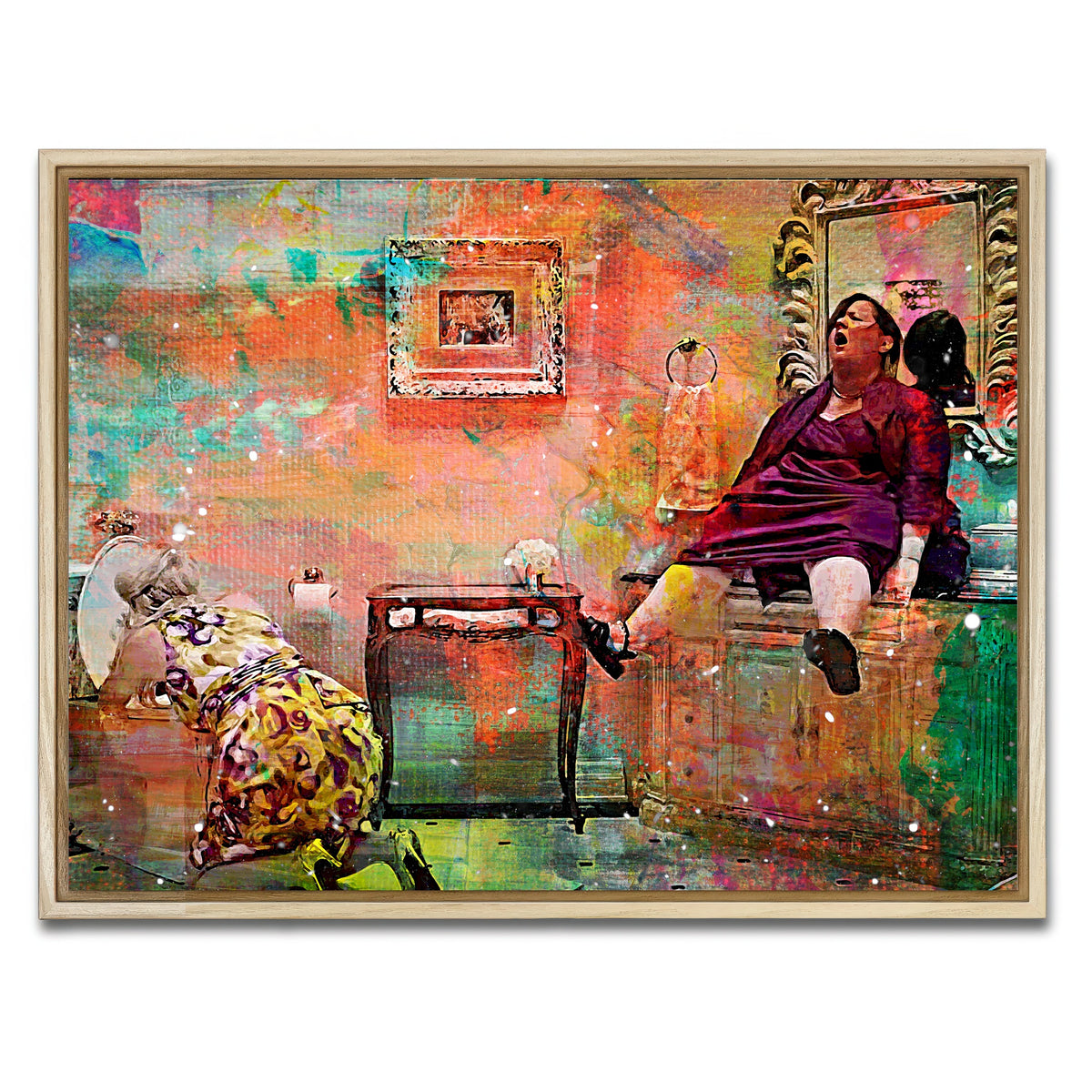 AUTO-MOCKUP WHITE | Bridesmaids Get Sick | 1 Piece | Natural Framed Canvas | group=4x3