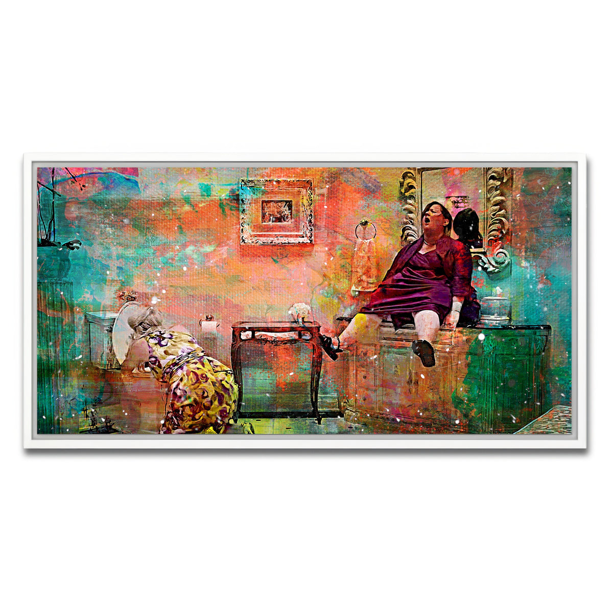 AUTO-MOCKUP WHITE | Bridesmaids Get Sick | 1 Piece | White Framed Canvas | group=2x1