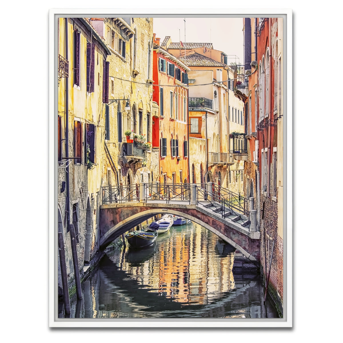 AUTO-MOCKUP WHITE | Bridge Reflection | 1 Piece | White Framed Canvas | group=3x4