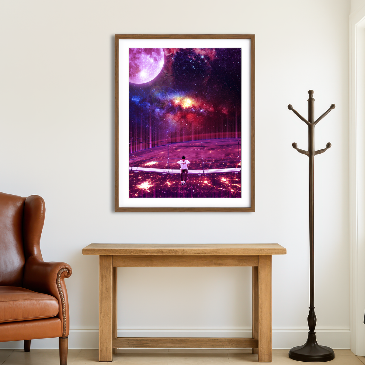 AUTO-MOCKUP ROOM | Bridge Space Wall Art