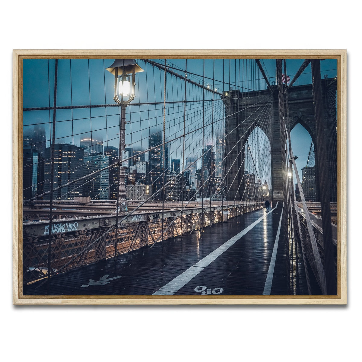 AUTO-MOCKUP WHITE | Bridge and Clouds | 1 Piece | Natural Framed Canvas | group=4x3