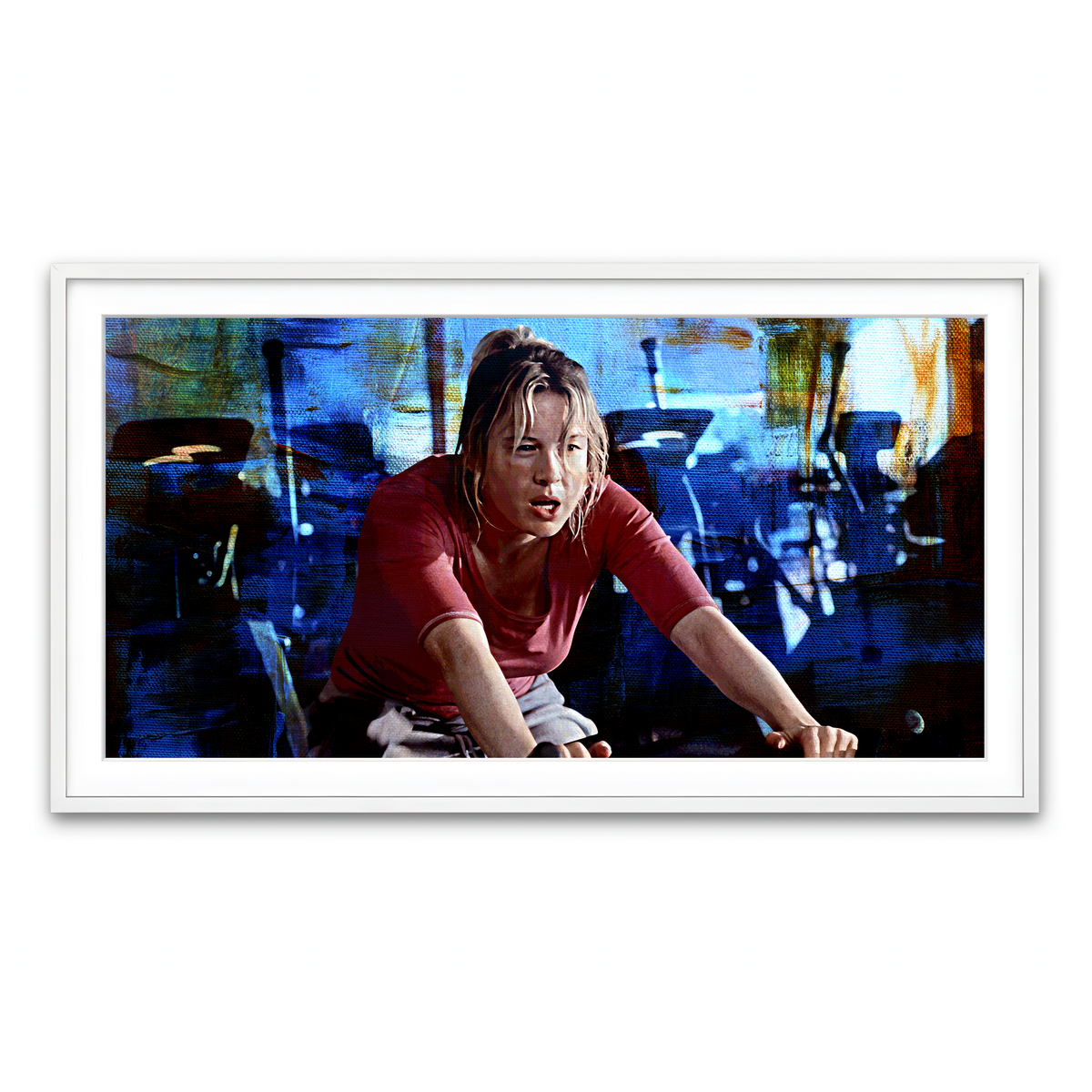 Framed Print 2x1 White