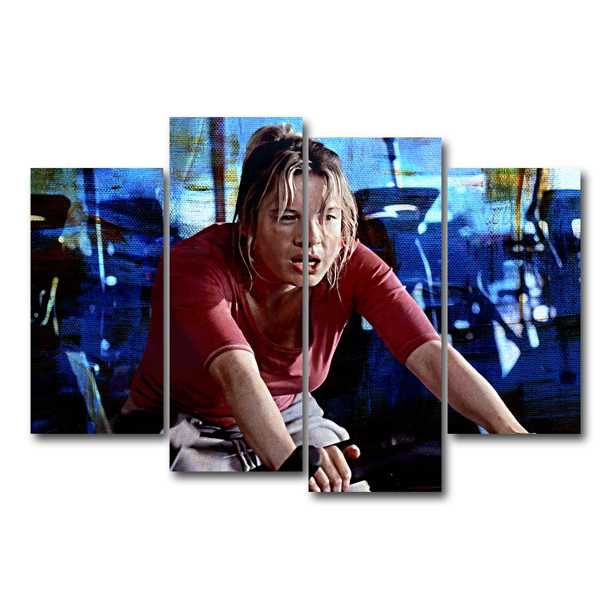 AUTO-MOCKUP WHITE | Bridget Jones Workout | 4 Piece | Gallery Wrap Canvas | group=4_short
