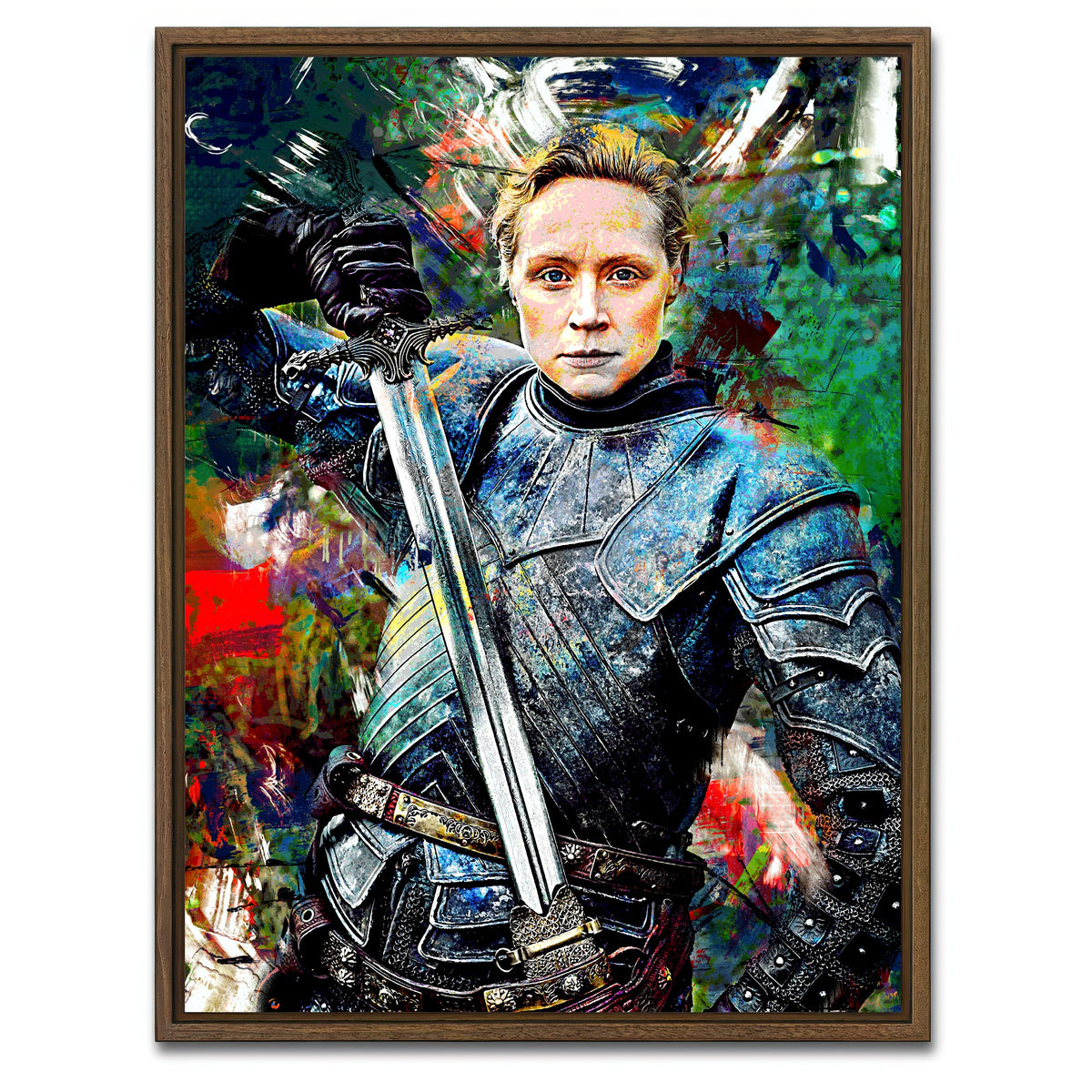 AUTO-MOCKUP WHITE | Brienne of Tarth | 1 Piece | Walnut Framed Canvas | group=3x4