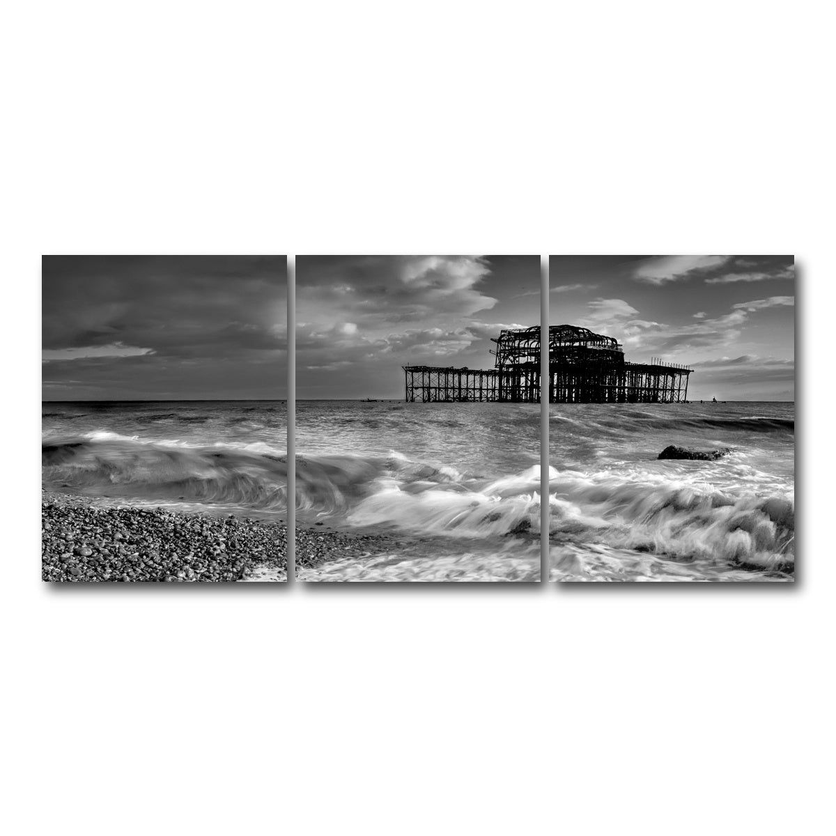 AUTO-MOCKUP WHITE | Brighton West Pier | 3 Piece | Gallery Wrap Canvas | group=18x24