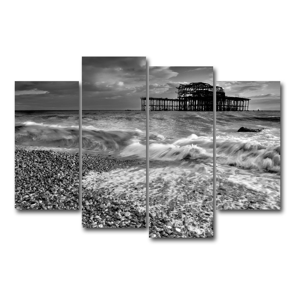 AUTO-MOCKUP WHITE | Brighton West Pier | 4 Piece | Gallery Wrap Canvas | group=4_short