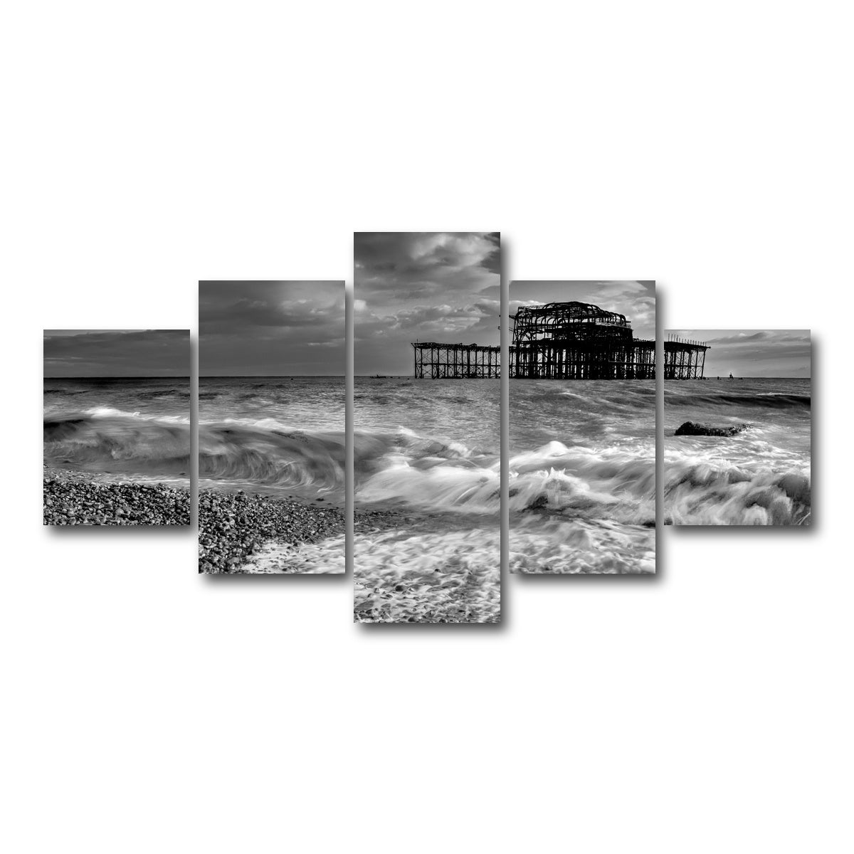 AUTO-MOCKUP WHITE | Brighton West Pier | 5 Piece | Gallery Wrap Canvas | group=5_short
