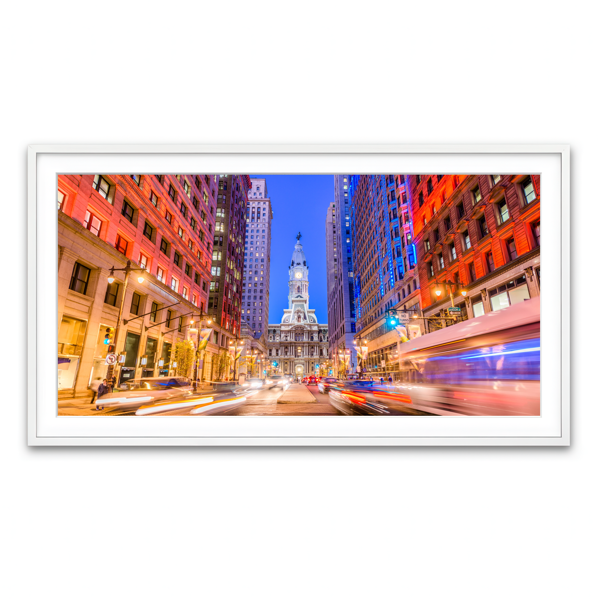 Framed Print 2x1 White