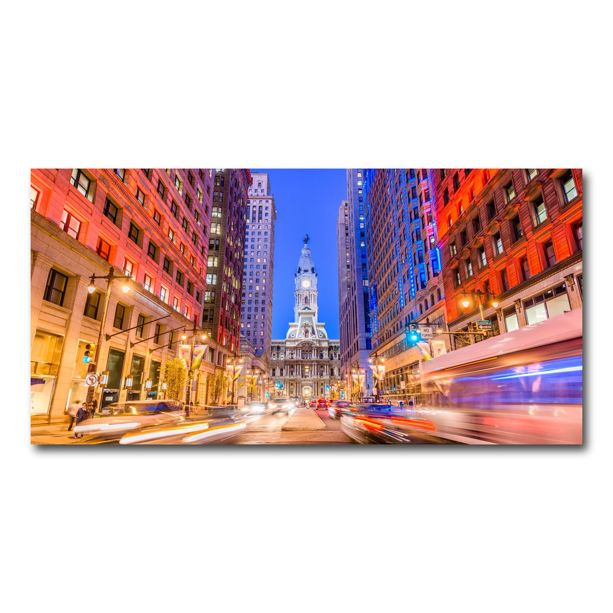 AUTO-MOCKUP WHITE | Broad Street with City Hall | 1 Piece | Gallery Wrap Canvas | group=2x1